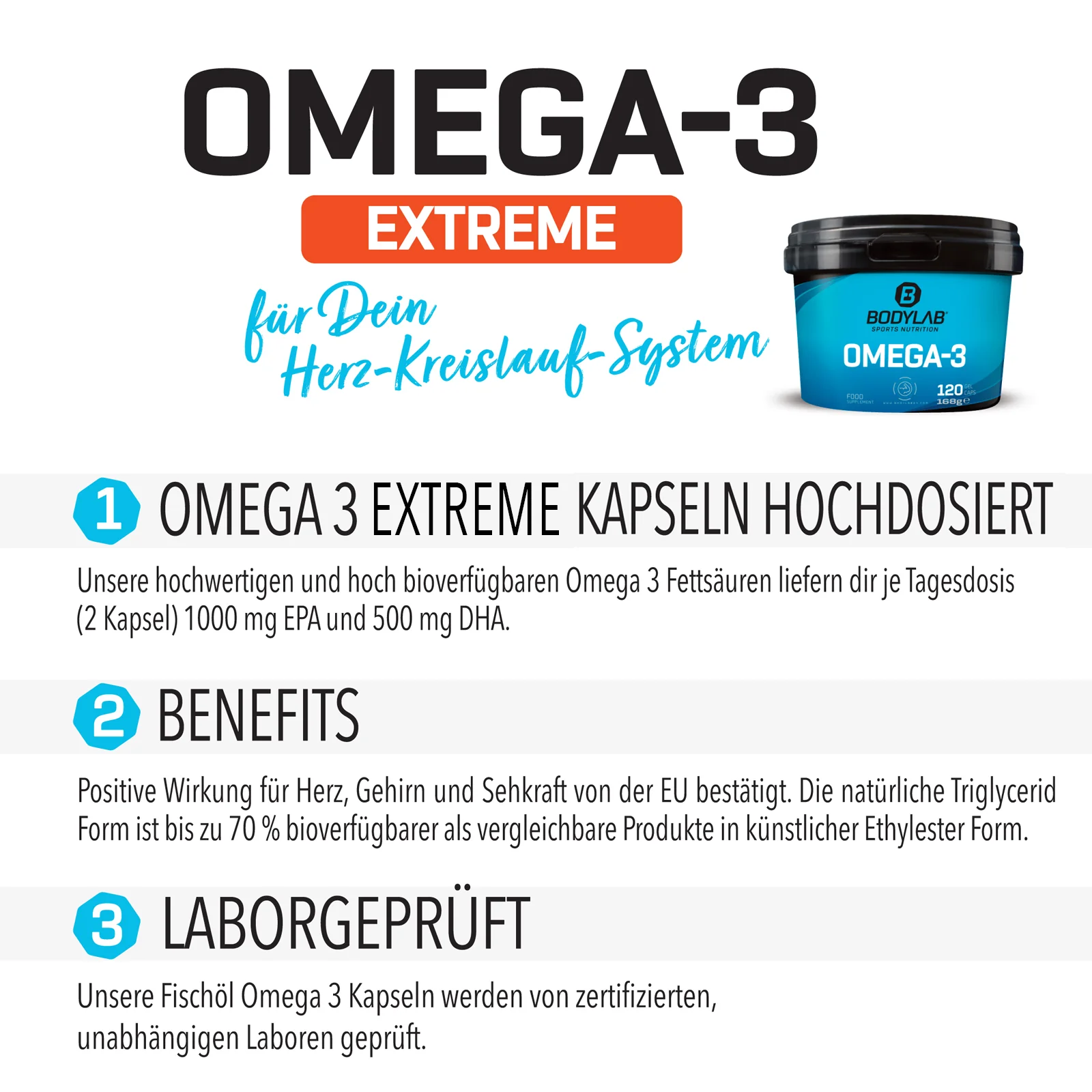 Omega-3 Extreme (120 Kapseln) - Image 5